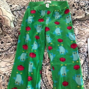 Green Owl Pajama Pants